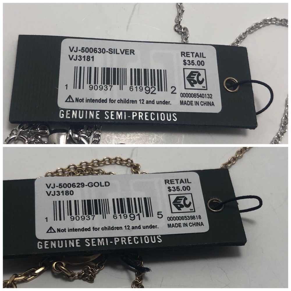 Vince Camuto Trapped Semiprecious Stone Necklace - Picture 5 of 8